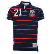 Franklin Marshall Franklin and Franklin Navy and Orange Stripe