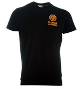 Franklin Marshall Franklin and Marshall Black T-Shirt with Printed