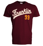 Franklin Marshall Franklin and Marshall Bordeaux Red T-Shirt