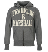 Franklin and Marshall Grey Full Zip Hooded