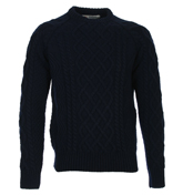 Franklin Marshall Franklin and Marshall Navy Cable Sweater