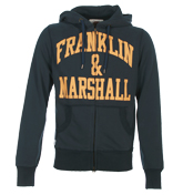 Franklin and Marshall Navy Full Zip Hooded