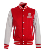 Franklin and Marshall Red and White Varsity Jacket