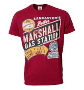 Franklin Marshall Franklin and Marshall Sangria Red T-Shirt with