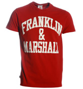 Franklin Marshall Franklin and Marshall Scarlet Red T-Shirt with