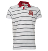 Franklin and Marshall White, Navy and Red Polo