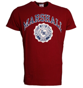 Franklin Marshall Franklin and Marshall Wine Red T-Shirt