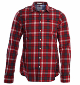 Franklin Marshall Franklin and Marshall Wolfe Bruce Red Check Shirt