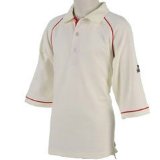 Slaz three quarrter Sleeved Cricket Shirt Cream Med Boys