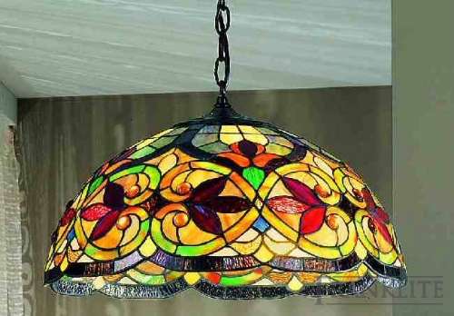 An exclusive tiffany glass pendant.