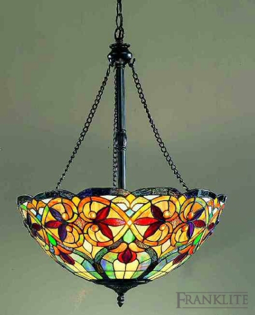 An exclusive tiffany glass pendant fitting