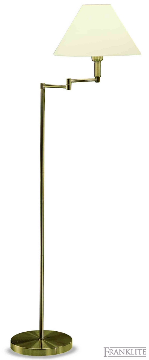 Franklite Bronze finish swing arm with cream shade