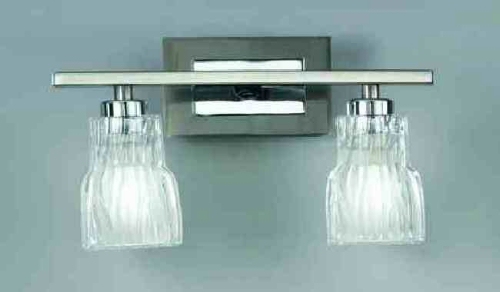 Chrome and satin nickel finish flush ceiling fitting.