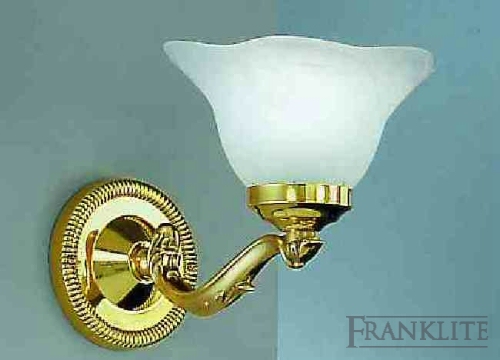 Franklite Colette Polished brass fittings with alabaster effect glasses