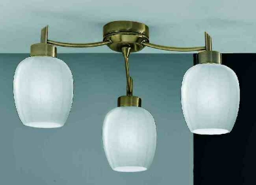 Franklite Facette Soft bronze finish fittings with an opal faceted glass.