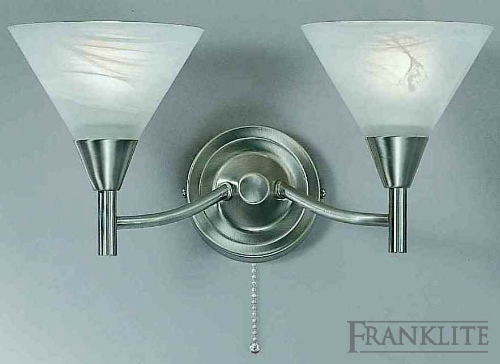 Franklite Harmony brushed nickel wall light