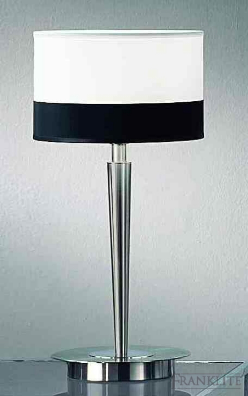 Franklite Hula Chrome and satin nickel table lamp.