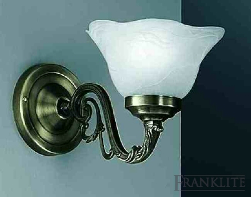 Franklite Pavane Cast fittings for low ceilings, in antique bronze with white alabaster effect shades.