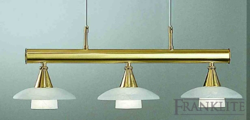 Franklite Snowdrop Satin brass finish with double alabaster effect glass