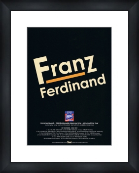FRANZ FERDINAND Debut Album - Custom Framed Original Ad Framed Music Prints and Poster