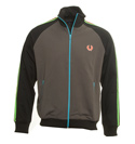 Fred Perry Black and Charcoal Full Zip Track Top