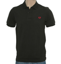 Fred Perry Black Pique Polo Shirt