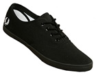 Fred Perry Black/White Coxson Canvas Trainer