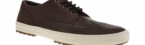 Fred Perry Burgundy Ashton Leather Trainers
