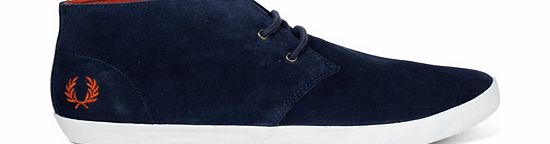 Fred Perry Byron Mid Blue Suede Chukka Boots