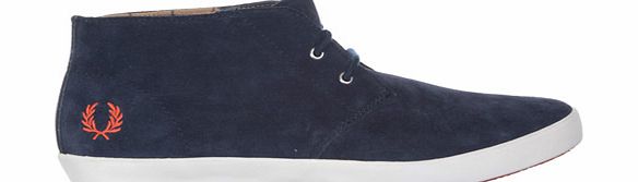 Fred Perry Byron Mid Carbon Blue Suede Boots