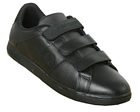 Crossfire Black Velcro Leather Trainers