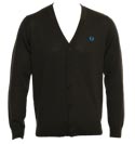 Fred Perry Dark Brown Button Fastening Cardigan