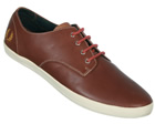 Fred Perry Foxx Chocolate Oily Leather Trainers