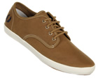 Foxx Twill Brown Canvas Trainers