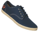 Foxx Twill Navy Canvas Trainers