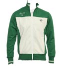 Fred Perry Green and Cream Full Zip Tracksuit Top