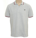 Fred Perry Grey Pique Polo Shirt