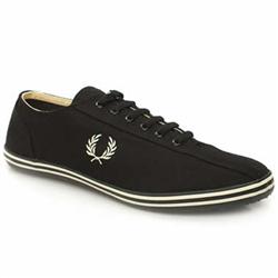 Male Bowling Shoe Fabric Upper Fashion Trainers in Black