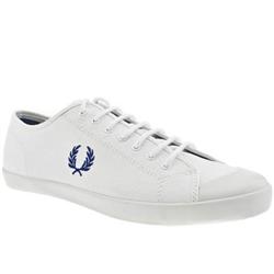 Fred Perry Male Duke Canvas Fabric Upper Fashion Trainers in White