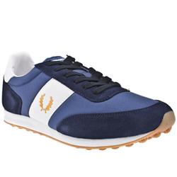Male Fred Perry Kenilworth Fabric Upper Fashion Trainers in Navy