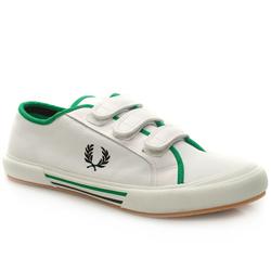 Fred Perry Male Tennis Fabric Upper Fashion Trainers in White, White and Grey