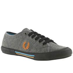 Male Vintage Tennis Fabric Upper Fashion Trainers in Grey