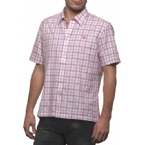 Fred Perry Mens Dobby Check Shirt White/Pink