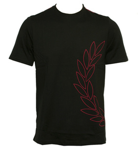 Fred Perry Navy Short Sleeve T-Shirt With Pink