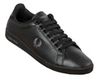 Parkside Black/Grey Leather Trainers