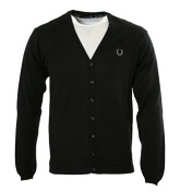 Fred Perry Raf Simons Raf Simons Black Button Fastening Cardigan