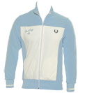 Fred Perry Sky Blue and White Full Zip Sweatshirt