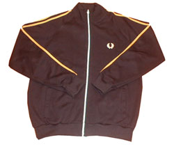 Fred Perry Sportstripe wool track jacket black