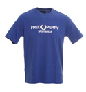 Fred Perry Sportswear Blue T-Shirt with White Logo
