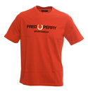 Fred Perry Sportswear Red T-Shirt with Black Logo